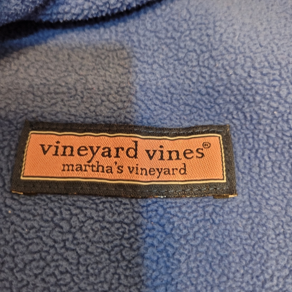 Vineyard Vines Blue‎ 1/4 Zip Fleece Top, Size M - Picture 7 of 8